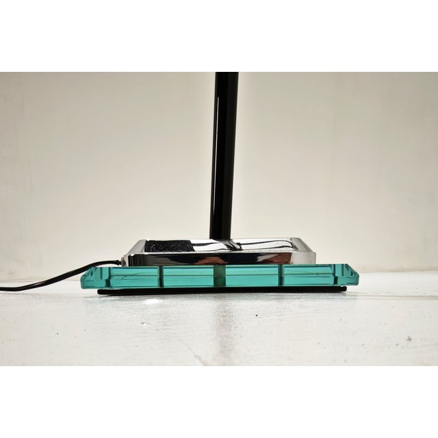 Table lamp, an icon of postmodern design from the 1980s. This lamp is a distinctive example of the Memphis Design style of...
