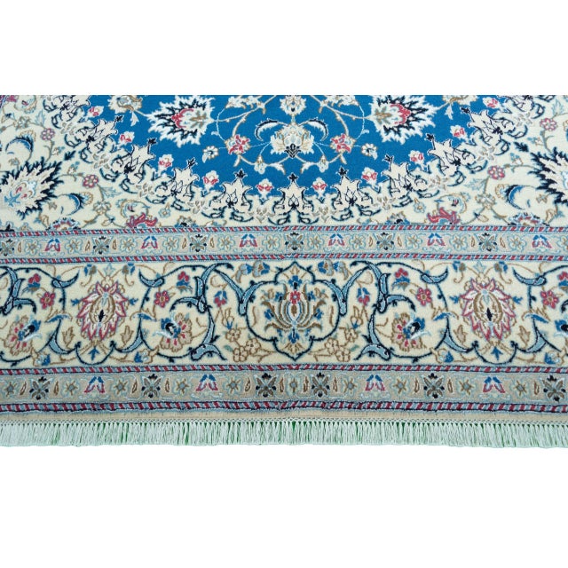 Blue Hand-Knotted Oriental Rug in Blue For Sale - Image 8 of 13