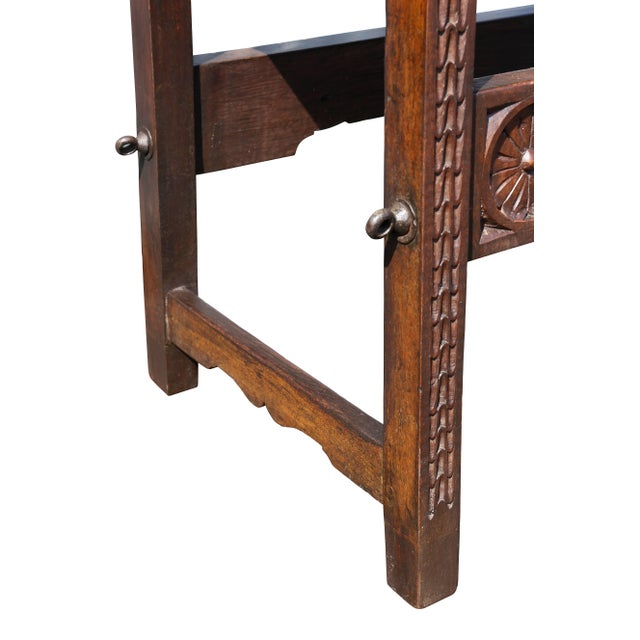 Early 18th Century Spanish Baroque Walnut Armchairs - a Pair For Sale - Image 5 of 13