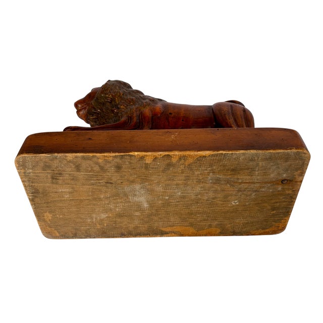 Auburn Late 19th Century Hand-Carved Wood Lion Sculpture For Sale - Image 8 of 18
