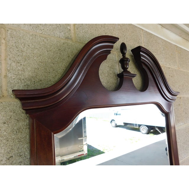 Thomasville Cherry Collection Georgian Style Dresser and Mirror For Sale - Image 14 of 17