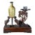 Huali Rosewood Carved Display Stand With Fish & Lotus Motif For Sale