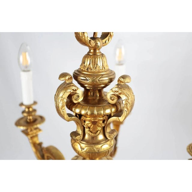 Antique Mazarin Gilded Bronze Chandelier For Sale - Image 4 of 7