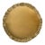 The Macaron, Fringed Velvet Circle Pillow, Gold For Sale