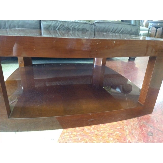 Early 21st Century J. Robert Scott Sally Sirkin Lewis 2 Tier Modern Gloss Wood Coffee Table For Sale - Image 11 of 12