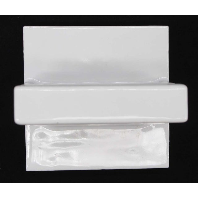 Traditional Vintage White Recessed Toothbrush Holder For Sale - Image 3 of 6