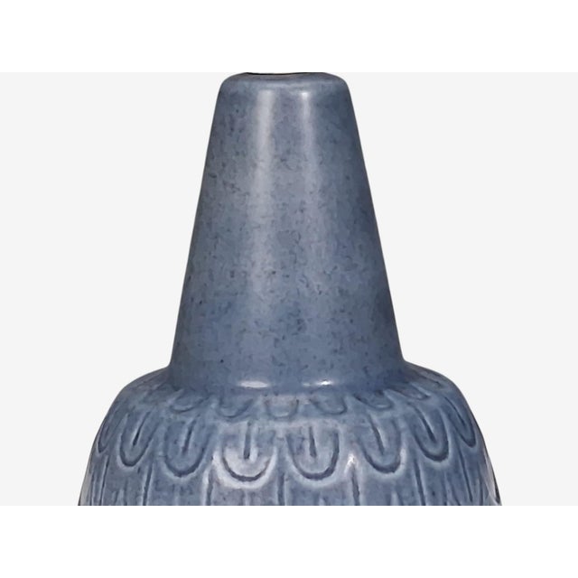 Ceramic 1960s Mid-Century Modern Søholm Stentøj, Table Lamp, Light Blue Stoneware For Sale - Image 7 of 10