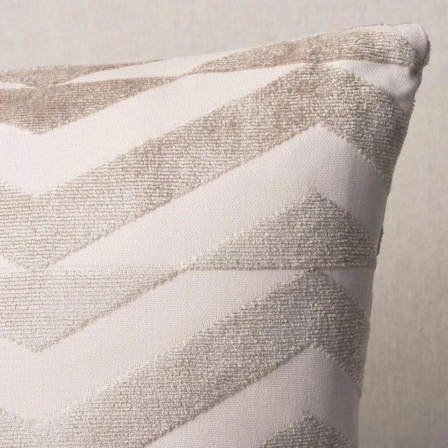This pillow features Broken Chevron Cut Velvet by Miles Redd for Schumacher with a knife edge finish. Miles Redd was so...