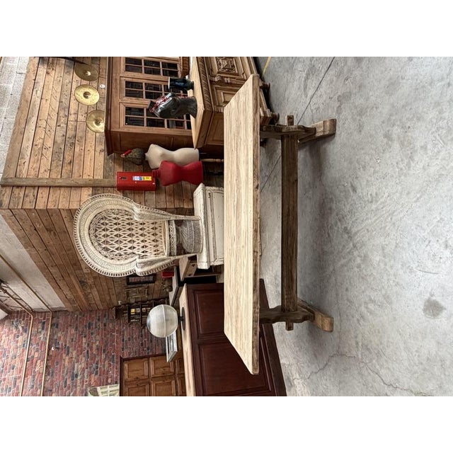 1960s Monastery‑Style Table with Benches, Set of 3 For Sale - Image 5 of 14
