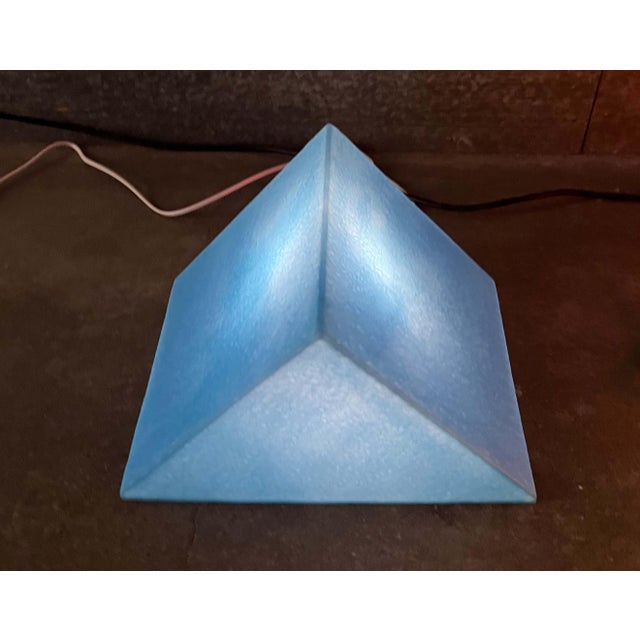 Postmodern Postmodern Blue Prism Shape Floor or Table Lamp from Heico, 1980s For Sale - Image 3 of 18