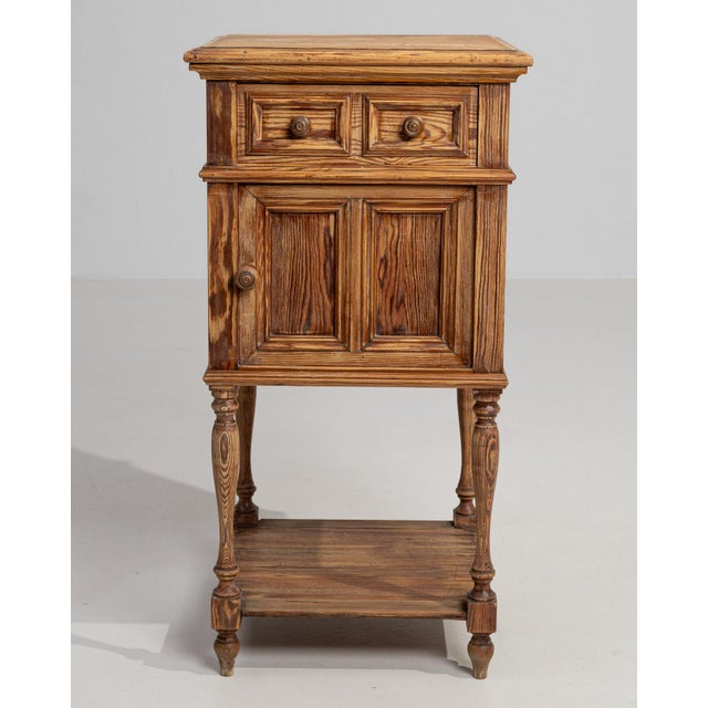 1900-1909 France Golden Oak Carved Oak Bedside Cabinet For Sale In Greensboro - Image 6 of 10