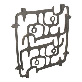 Vintage Architectonic Wall Sculpture, 1950s For Sale