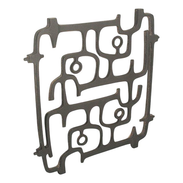 Vintage Architectonic Wall Sculpture, 1950s For Sale