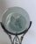 Brutalist Metal & Art Glass Fox Sculpture on Stand | Organic Modern Lodge Accent For Sale - Image 4 of 7