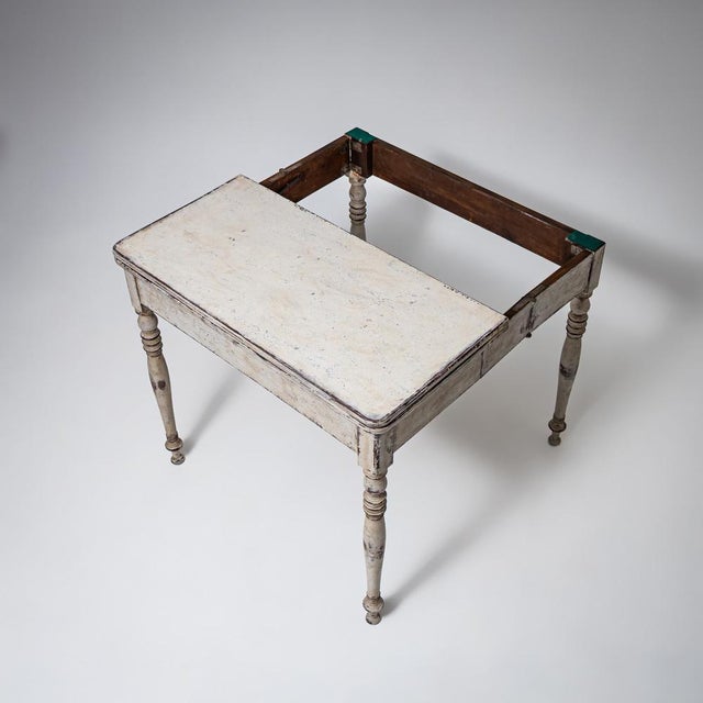 White-Painted Folding Table, 19th Century For Sale - Image 6 of 9