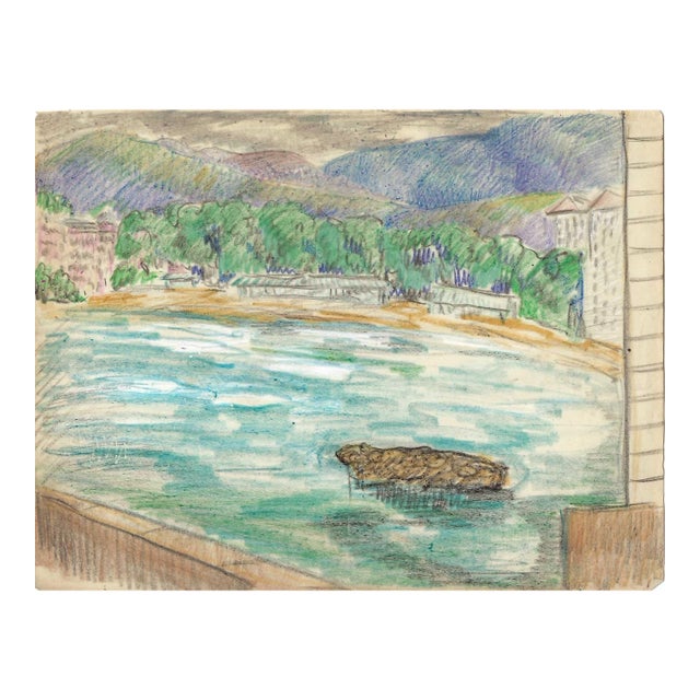 1940s Grace Spongberg Waikiki Hawaii Drawing For Sale
