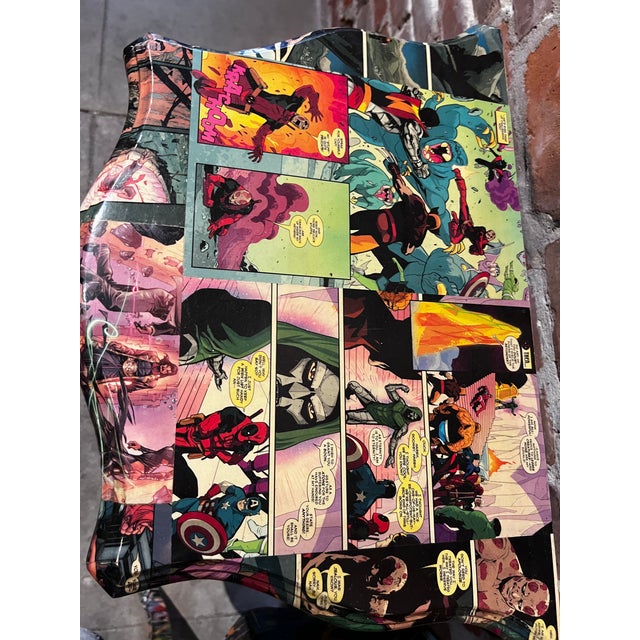 French-Inspired Comic Print Commode Nightstands Pair For Sale - Image 9 of 9