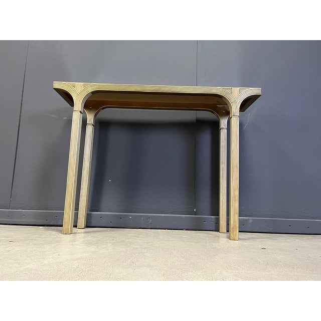 1970s Mirrored and Gilt Wood Console from Deknudt, Belgium, 1970s For Sale - Image 5 of 11