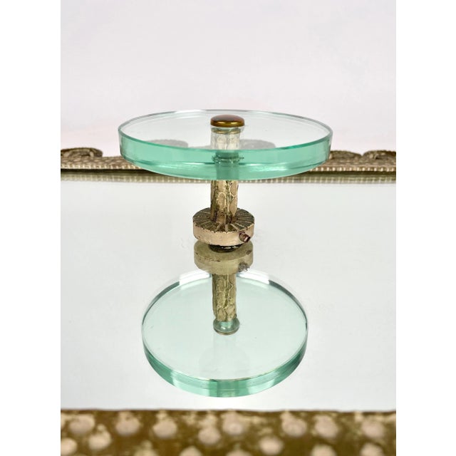 Iron Mirror Glass Coat Rack Stand by Pier Luigi Colli for Cristal Art, Italy, 1950s For Sale - Image 10 of 13