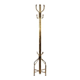 Antique Brass Coat Tree For Sale