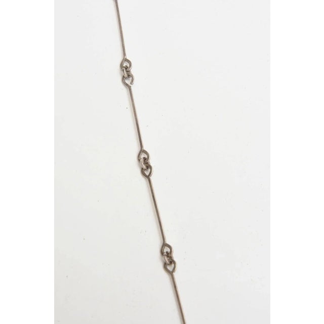 Modern Vintage Bjorn Weckstrom for Lapponia Sculptural Sterling Silver & Resin Necklace For Sale - Image 3 of 10