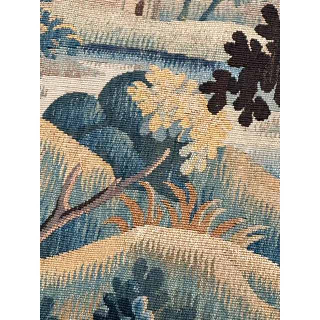Vintage French Aubusson Tapestry in Silk and Wool, 1940s For Sale - Image 11 of 18