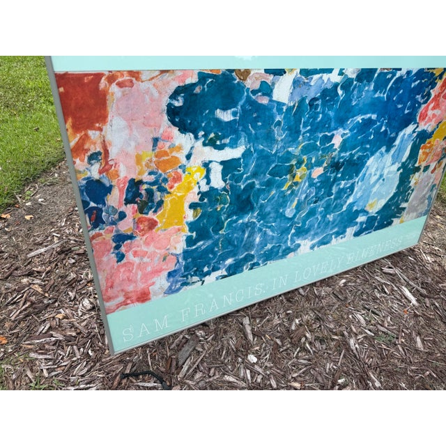 1985 Sam Francis “In Lovely Blueness” Framed Centre Georges Pompidou Paris Exhibition Poster For Sale - Image 10 of 12
