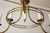 Brass Mid-Century Italian Brass and Tole Six-Arm Fixture For Sale - Image 8 of 12