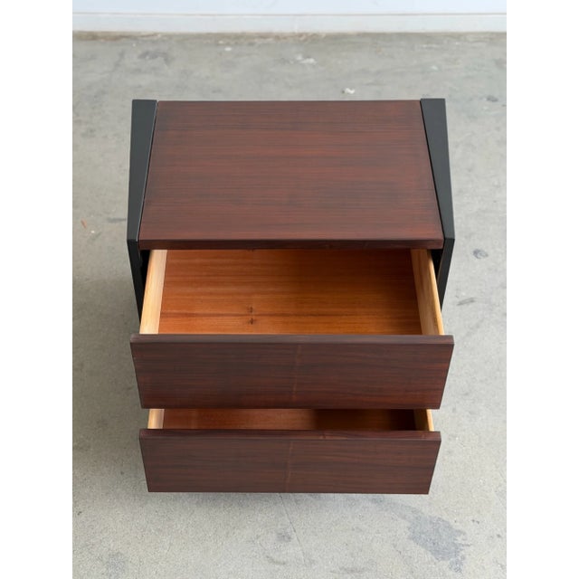 Wood 1980s Single Angular Nightstand by Henredon For Sale - Image 7 of 15