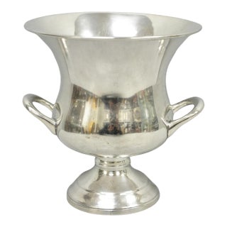 Vintage Leonard Small Silver Plated Trophy Cup Urn Champagne Chiller Ice Bucket For Sale