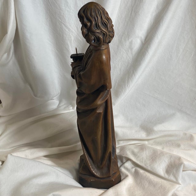 Large Pair of Vintage German Made Angelic Achetit Candle Holders Handmade For Sale - Image 11 of 12