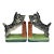 Mid 20th Century Ceramic Dog Bookends Schnauzer For Sale