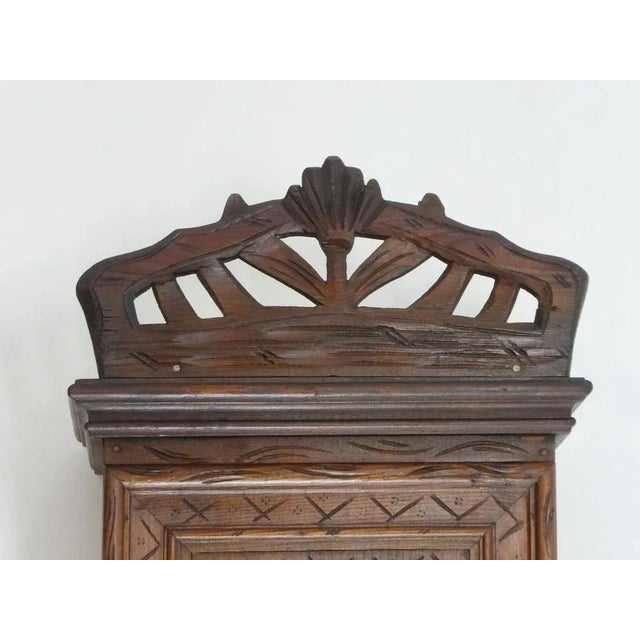 Small Antique Hand Carved Wooden Cabinet For Sale - Image 5 of 10