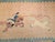 Textile Vintage Chinese Pictorial Area Rug, Handwoven Wool on Cotton, Tan & Blue, 4' x 6' For Sale - Image 7 of 13