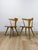 This clean and well-crafted pair of modern MCM style Windsor chairs are a practical and good-looking dining and accent...