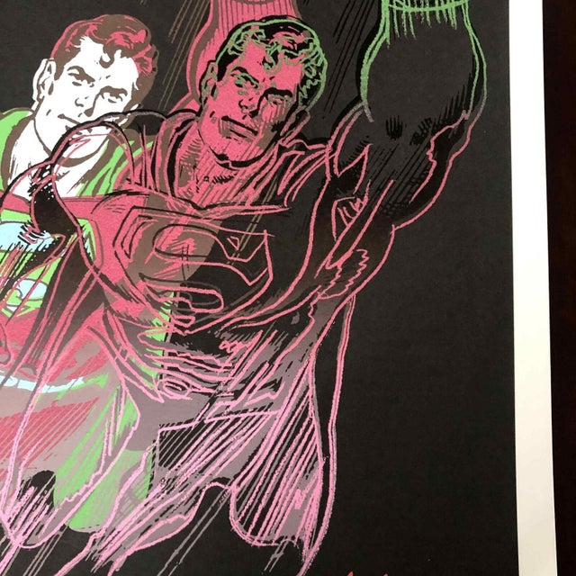Pink 1990s After Andy Warhol "Superman" Lithograph For Sale - Image 8 of 11