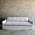 Textile Slipcovered Slope Arm Sofa in Stone Washed Greige Linen With Down Cushions For Sale - Image 7 of 10