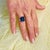 2010s Natural Sapphire Diamond Ring 14k W Gold 12.36 TCW Certified, Size 9.75 For Sale - Image 5 of 7
