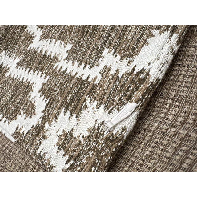 Rh Restoration Hardware Nazaré Block Print Pillow Cover 20" × 20" Square For Sale In Columbus - Image 6 of 14