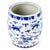 This Asian ceramic planter seduces with its blue pattern on a white background, evoking the traditional style of oriental...
