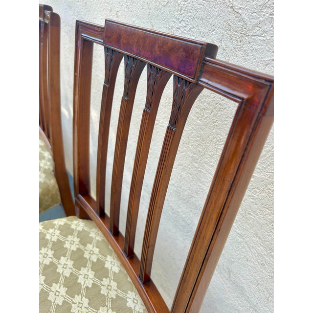 Brown Set of 4 Vintage NeoClassical Dining Chairs For Sale - Image 8 of 10