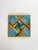 Beautiful handcrafted French trivet from the 1960s combining warm natural wood with vibrant turquoise ceramic tiles and...