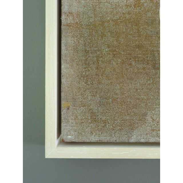 Contemporary 'Geometric Collage in Sandstone' Original Mixed Media Painting by British Artist Dave Boyd, Framed For Sale - Image 6 of 10