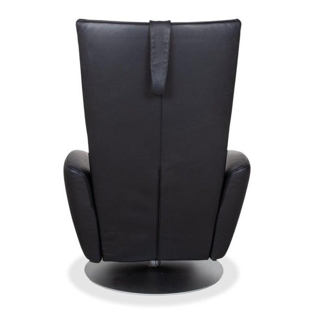 FSM Mate Leather Armchair in Dark Blue with Electric Function Battery Recliner For Sale - Image 10 of 12