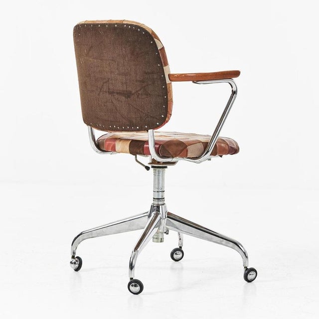 Vintage Scandinavian Swivel Chair from Verkstads AB Lindqvist, 1970s For Sale - Image 4 of 7