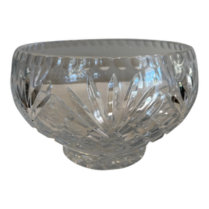 Vintage Waterford Style, Essex by Crystal Clear Footed Hand Cut Crystal Rose Bowl