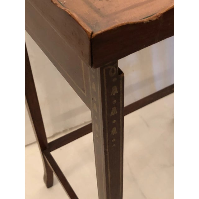 Vintage Hand Painted Nesting Tables in Pastel Colors -Set of 3 For Sale - Image 4 of 12