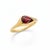 Modern Pear Garnet East-West Ring, Size 7.5 For Sale - Image 3 of 9