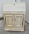 Slant Front Secretary Desk 1970s Venetian Style Distressed White For Sale - Image 4 of 12
