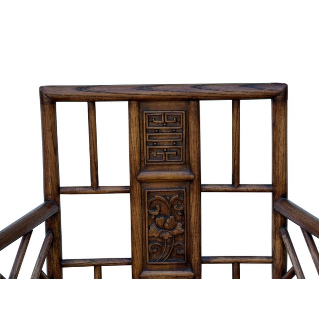 Vintage Brown Lattice Work Hexagonal Narrow Accent Armchair For Sale In San Francisco - Image 6 of 11